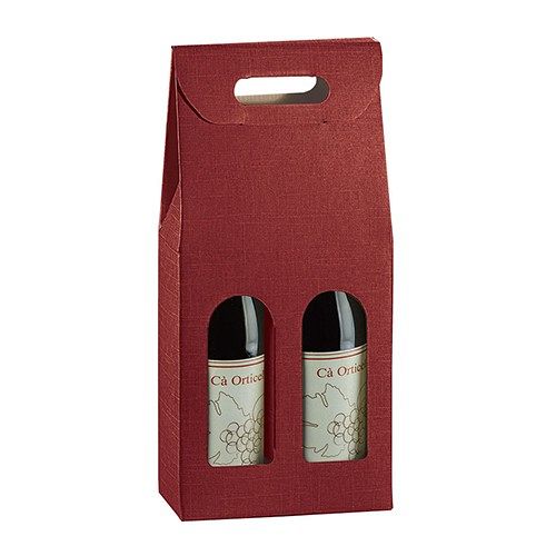 Two  Btl. Burgundy Carrier