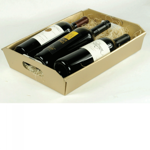Three Btl. Gold Tray $5.75