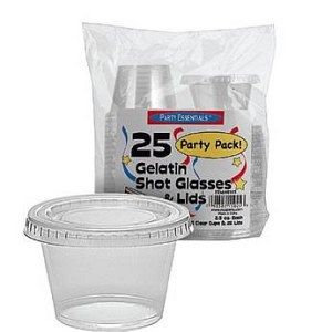 Party Gelatin Shot & Lids 25pk 2.5oz